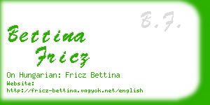 bettina fricz business card
